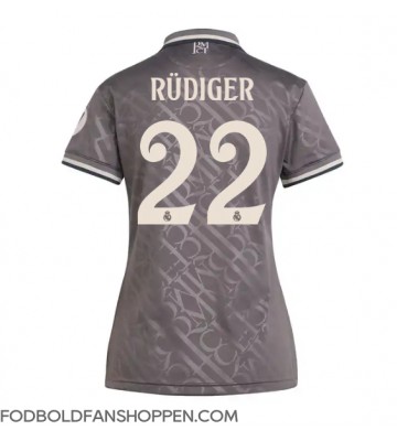 Real Madrid Antonio Rudiger #22 Tredjetrøje Dame 2024-25 Kortærmet